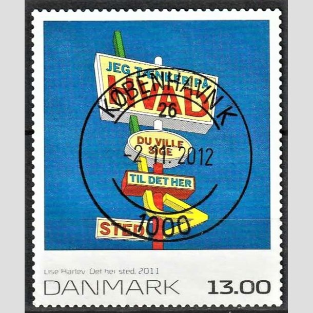 FRIMRKER DANMARK | 2011 - AFA 1651E - Frimrkekunst 15 - 13,00 Kr. flerfarvet - Lux Stemplet