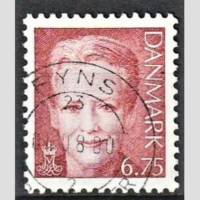 FRIMRKER DANMARK | 2000 - AFA 1249 - Dronning Margrethe II - 6,75 brunrd - Pragt Stemplet