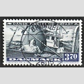 FRIM�RKER DANMARK | 1984 - AFA 812 - Fiskeri og s�fart - 3,70 Kr. sortbl�/b�rkbl� - Pragt Stemplet 