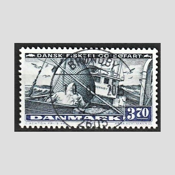 FRIMRKER DANMARK | 1984 - AFA 812 - Fiskeri og sfart - 3,70 Kr. sortbl/brkbl - Pragt Stemplet 