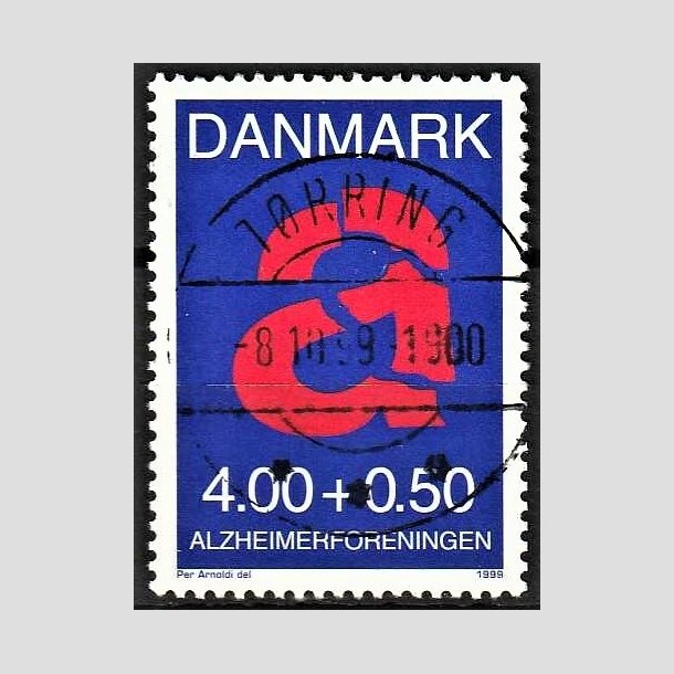 FRIMRKER DANMARK | 1999 - AFA 1220 - Alzheimerforeningen - 4,00 Kr. + 0,50 re rd/bl - Pragt Stemplet Trring