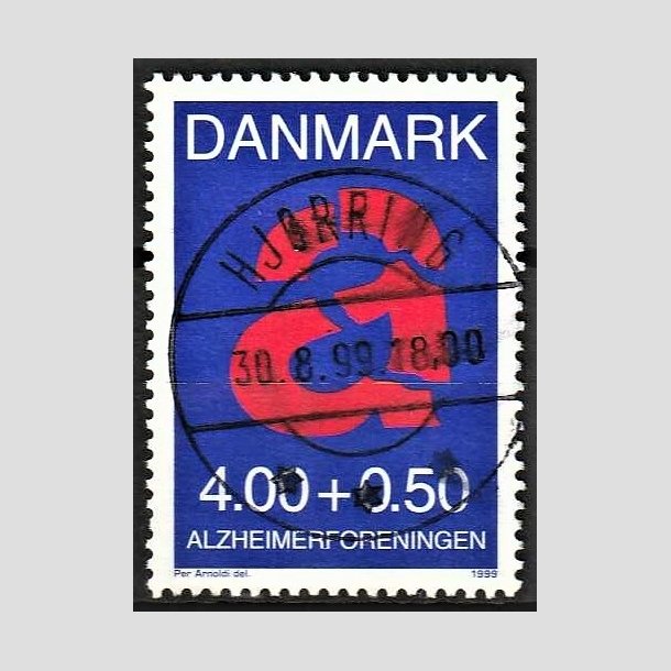 FRIMRKER DANMARK | 1999 - AFA 1220 - Alzheimerforeningen - 4,00 Kr. + 0,50 re rd/bl - Pragt Stemplet Hjrring