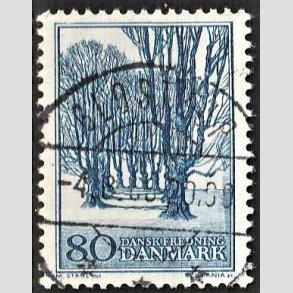 FRIM�RKER DANMARK | 1966 - AFA 446 - Holte All� - 80 �re bl� - Lux Stemplet Glostrup