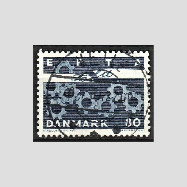FRIMRKER DANMARK | 1967 - AFA 453 - EFTA - 80 re bl - Pragt Stemplet Vejle