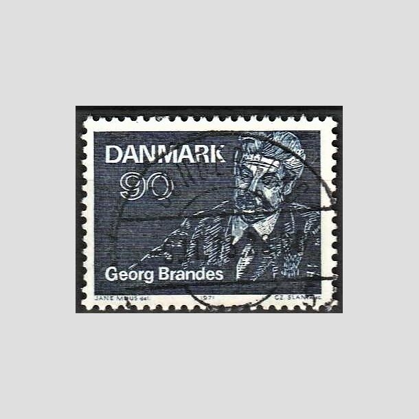 FRIMRKER DANMARK | 1971 - AFA 520 - Georg Brandes - 90 re bl - Lux Stemplet