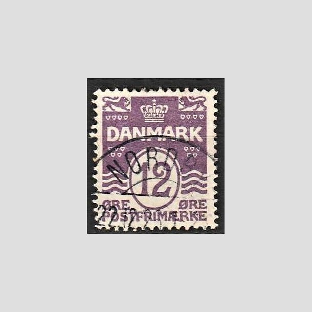 FRIMRKER DANMARK | 1926 - AFA 168 - Blgelinie 12 re violet - Lux Stemplet Nordby