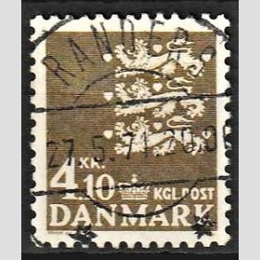 FRIMRKER DANMARK | 1970 - AFA 502 - Rigsvben 4,10 Kr. olivenbrun - Lux Stemplet Randers