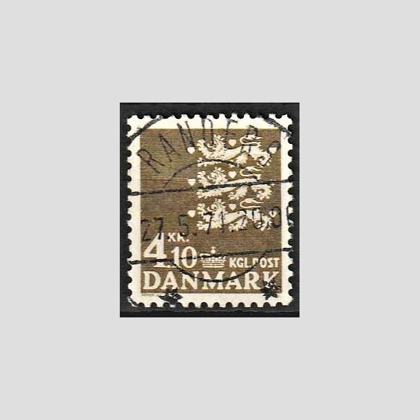 FRIMRKER DANMARK | 1970 - AFA 502 - Rigsvben 4,10 Kr. olivenbrun - Lux Stemplet Randers