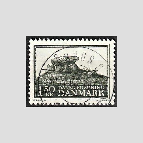 FRIMRKER DANMARK | 1966 - AFA 451 - Fredningsserie Jydsk kmpehj - 1,50 Kr. sortgrn - Pragt Stemplet rhus C