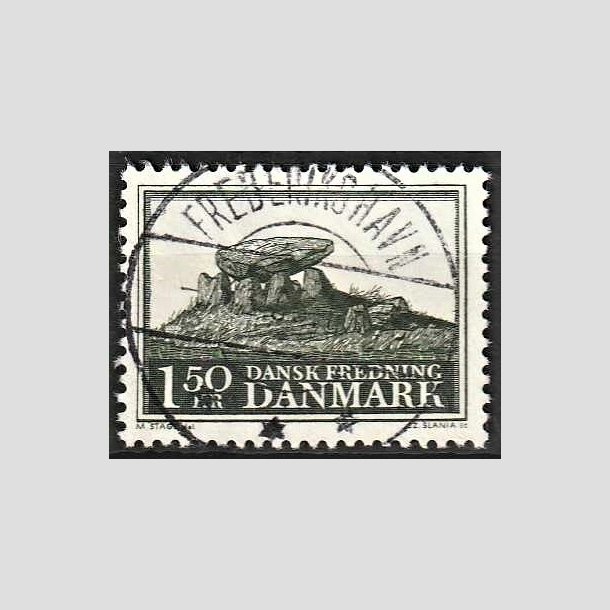 FRIMRKER DANMARK | 1966 - AFA 451 - Fredningsserie Jydsk kmpehj - 1,50 Kr. sortgrn - Pragt Stemplet Frederikshavn