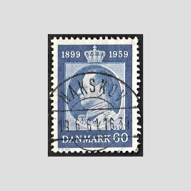 FRIMRKER DANMARK | 1959 - AFA 376 - Frederik IX 60 r - 60 re bl - Pragt Stemplet Nakskov