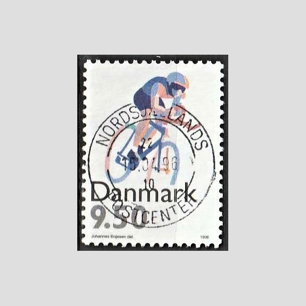 FRIMRKER DANMARK | 1996 - AFA 1114 - Sport - 9,50 Kr. flerfarvet - Pragt Stemplet 