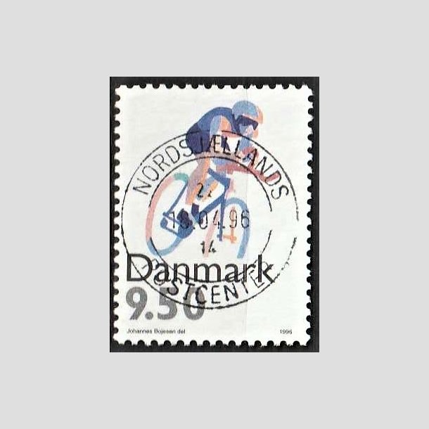 FRIMRKER DANMARK | 1996 - AFA 1114 - Sport - 9,50 Kr. flerfarvet - Pragt Stemplet 