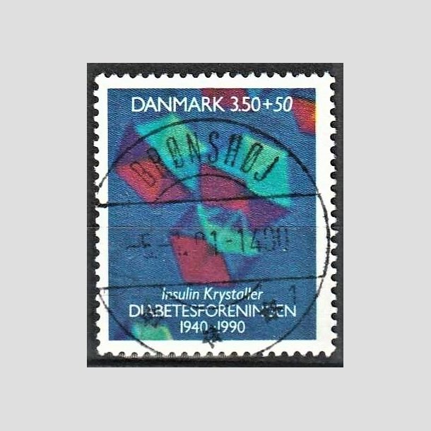 FRIMRKER DANMARK | 1990 - AFA 977 - Diabetesforeningen - 3,50 Kr. + 50 re flerfarvet - Lux Stemplet Brnshj