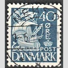 FRIM�RKER DANMARK | 1940 - AFA 260 - Karavel 40 �re bl� Type II - Lux Stemplet Neks�