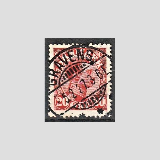 FRIMRKER DANMARK | 1925-26 - AFA 147 - Chr. X 20 re rd - Lux Stemplet Gravens