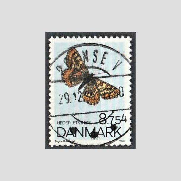 FRIMRKER DANMARK | 1993 - AFA 1039 - Sommerfugle - 8,75 Kr. flerfarvet - Pragt Stemplet Odense V