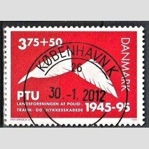 FRIMRKER DANMARK | 1995 - AFA 1096 - PTU - 3,75 Kr. + 50 re rd - Pragt Stemplet 