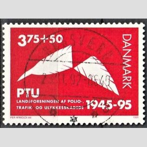 FRIMRKER DANMARK | 1995 - AFA 1096 - PTU - 3,75 Kr. + 50 re rd - Pragt Stemplet Bagsvrd
