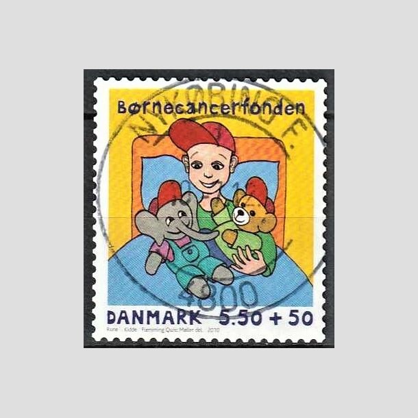 FRIMRKER DANMARK | 2010 - AFA 1605E - Brnecanserfonden - 5,50 + 0,50 Kr. flerfarvet - Pragt Stemplet Nykbing F