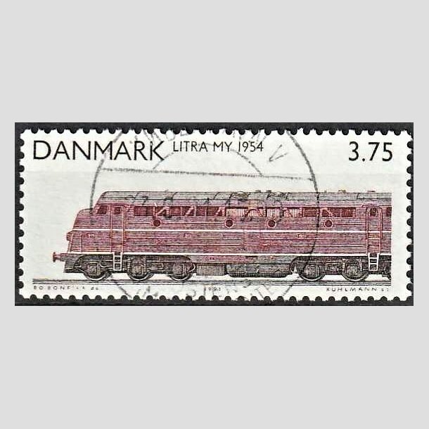 FRIMRKER DANMARK | 1991 - AFA 987 - Lokomotiver - 3,75 Kr. rdbrun/sort - Pragt Stemplet