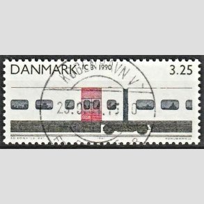 FRIM�RKER DANMARK | 1991 - AFA 985 - Lokomotiver - 3,25 Kr. r�d/bl�/sort - Pragt Stemplet