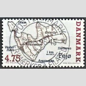 FRIM�RKER DANMARK | 1995 - AFA 1087 - Danske sm��er - 4,75 Kr. flerfarvet - Pragt Stemplet 
