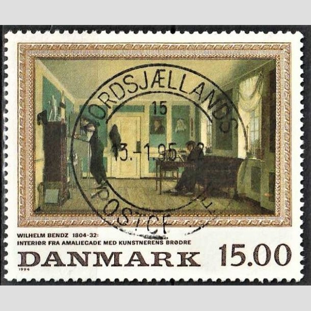 FRIMRKER DANMARK | 1994 - AFA 1082 - Maleriserie 7 - 15,00 Kr. flerfarvet - Pragt Stemplet 