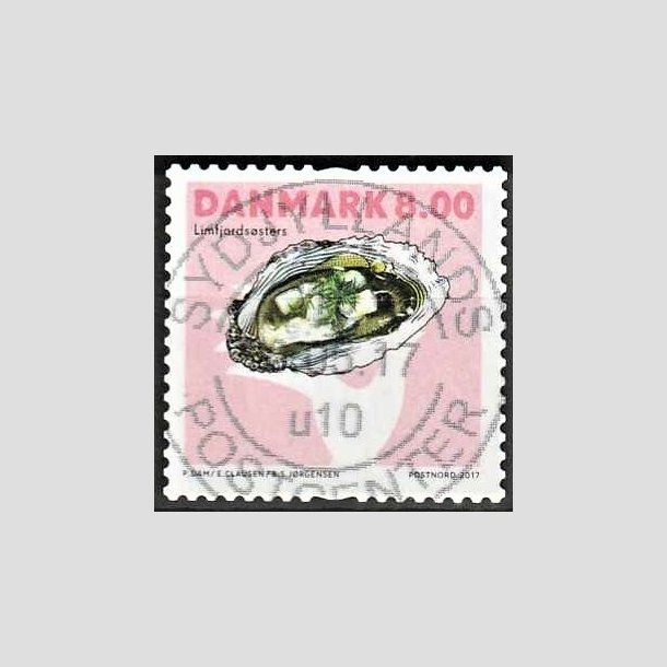 FRIMRKER DANMARK | 2017 - AFA 1890 - Skaldyr - 8,00 kr. flerfarvet - Pragt Stemplet