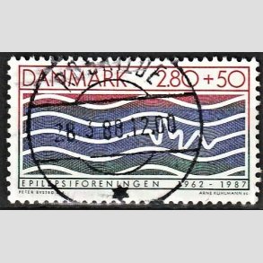FRIMRKER DANMARK | 1987 - AFA 890 - Dansk Epilepsiforening 25 r. - 2,80 Kr. + 50 re brunrd/bl/grn - Pragt Stemplet Roskilde