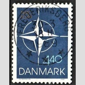 FRIM�RKER DANMARK | 1989 - AFA 934 - Danmark i NATO 40 �r. - 4,40 Kr. flerfarvet - Pragt Stemplet Frederiksberg