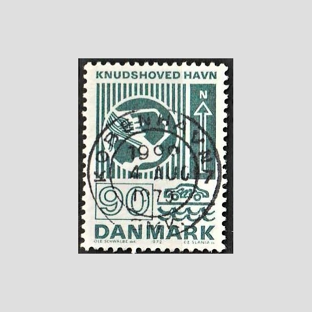 FRIMRKER DANMARK | 1972 - AFA 537 - Trafiktekniske anlg - 90 re blgrn - Pragt Stemplet Kbenhavn