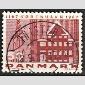 FRIM�RKER DANMARK | 1967 - AFA 456 - K�benhavn 800 �r - 50 �re brunr�d - Lux Stemplet Thisted