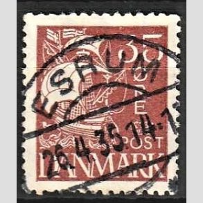 FRIM�RKER DANMARK | 1927 - AFA 173 - Karavel 35 �re brunr�d - Lux Stemplet 