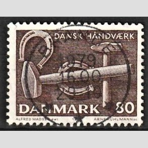 FRIM�RKER DANMARK | 1977 - AFA 641 - Dansk h�ndv�rk - 80 �re brun - Lux Stemplet Brande