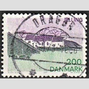 FRIM�RKER DANMARK | 1977 - AFA 640 - Lansdel Sydjylland - 200 �re flerfarvet - Pragt Stemplet Drag�r