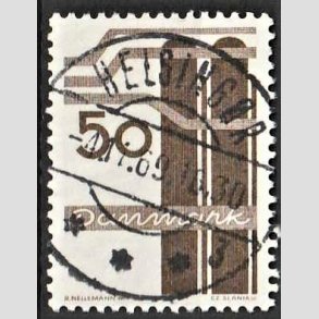 FRIM�RKER DANMARK | 1968 - AFA 474 - Danmarks industri - 50 �re brun - Pragt Stemplet Helsing�r
