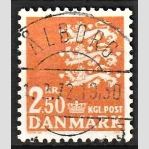 FRIMRKER DANMARK | 1972 - AFA 528 - Rigsvben 2,50 Kr. orange - Lux Stemplet lborg