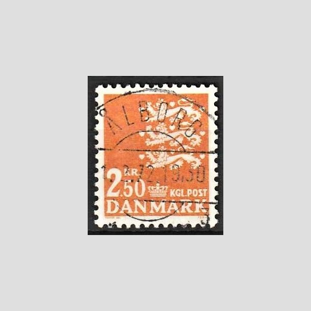 FRIMRKER DANMARK | 1972 - AFA 528 - Rigsvben 2,50 Kr. orange - Lux Stemplet lborg