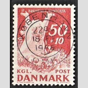 FRIMRKER DANMARK | 1965 - AFA 439F - Brnenes Kontor - 50 + 10 re rd - Lux Stemplet