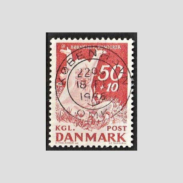 FRIMRKER DANMARK | 1965 - AFA 439F - Brnenes Kontor - 50 + 10 re rd - Lux Stemplet