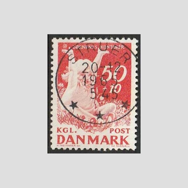 FRIMRKER DANMARK | 1965 - AFA 439F - Brnenes Kontor - 50 + 10 re rd - Lux Stemplet Struer