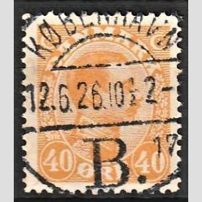 FRIMRKER DANMARK | 1925-26 - AFA 150 - Chr. X 40 re orange - Lux Stemplet