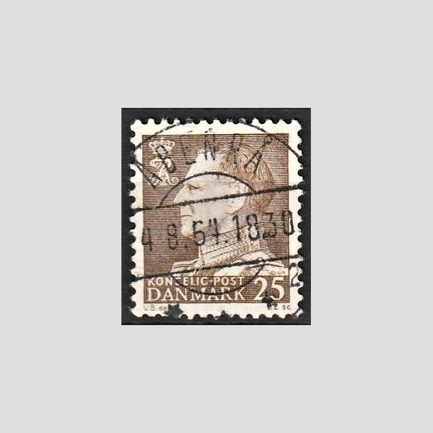 FRIMRKER DANMARK | 1963 - AFA 414 - Fr. IX 25 re brun - Lux Stemplet benr