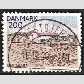 FRIM�RKER DANMARK | 1980 - AFA 702 - Nord for Limfjorden - 200 �re flerfarvet - Pragt Stemplet Vestbjerg