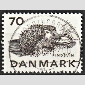 FRIM�RKER DANMARK | 1975 - AFA 602 - Truede dyr - 70 �re brun - Pragt Stemplet Vordingborg