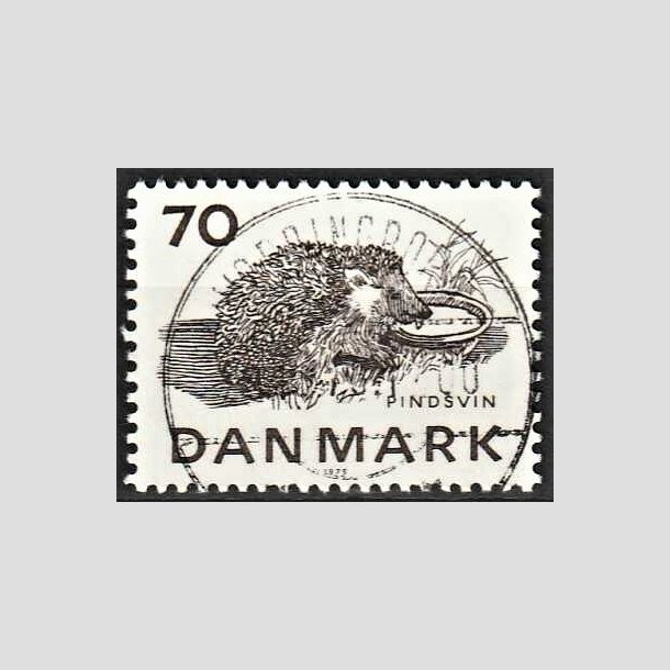 FRIMRKER DANMARK | 1975 - AFA 602 - Truede dyr - 70 re brun - Pragt Stemplet Vordingborg