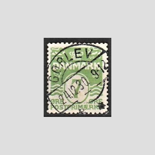 FRIMRKER DANMARK | 1926-30 - AFA 167 - Blgelinie 7 re lysgrn - Lux Stemplet Grlev