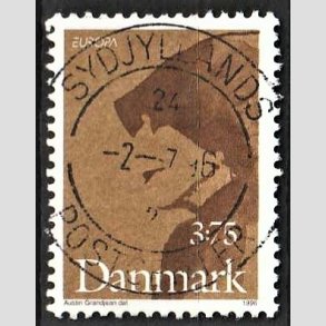 FRIM�RKER DANMARK | 1996 - AFA 1116 - Ber�mte kvinder - 3,75 kr. brun/m�rkbrun - Pragt Stemplet