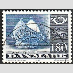 FRIM�RKER DANMARK | 1980 - AFA 705 - F�llesnordisk udgave - 1.80 Kr.bl�/gr�bl�/sortbl� - Pragt Stemplet 